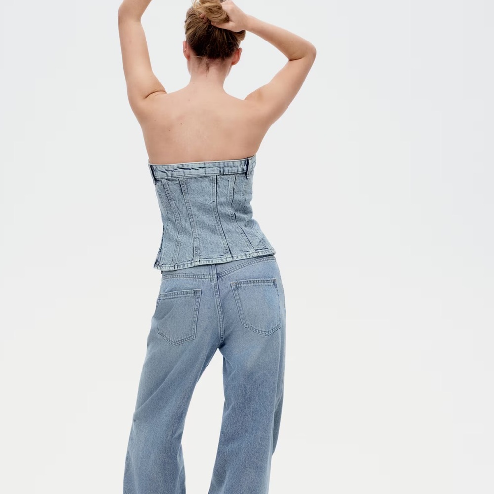 DENIM BUSTIER - Picture 3 of 3